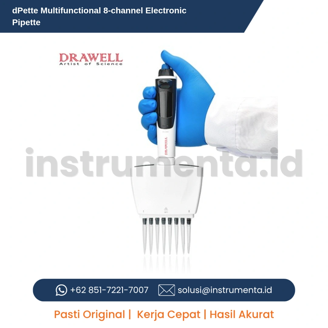 Jual Pipet Elektronik 8 Saluran dPette Multifungsi Distributor Resmi Alat Laboratorium